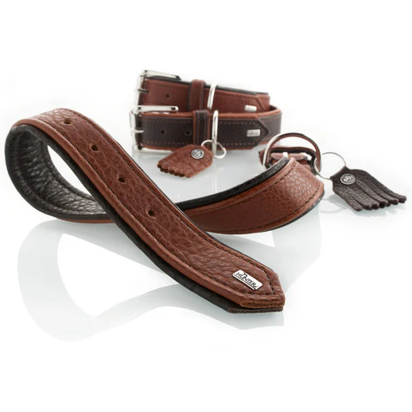 Hunter Cody 55 Cognac Mørkebrun hundehalsbånd - 42-48 cm